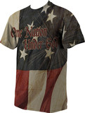 American Flag Graphic Poly T-Shirt