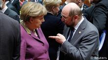 Belgien EU Gipfel Finanzkrise Angela Merkel und Martin Schulz (Reuters)