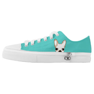French Bulldog Funny Pop Art Illustration Low-Top Sneakers