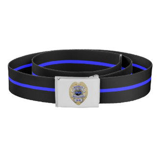 Thin Blue Line Badge Shackled to the Brotherhood Belt