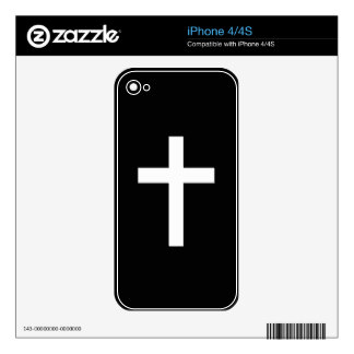 Christian White Cross iPhone 4 Skins