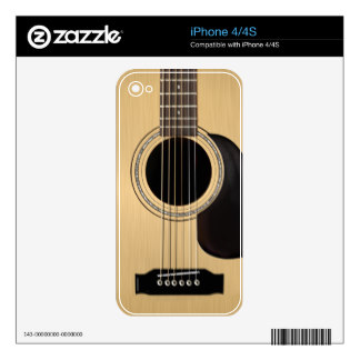 Acoustic Guitar Skin Decals For The iPhone 4S