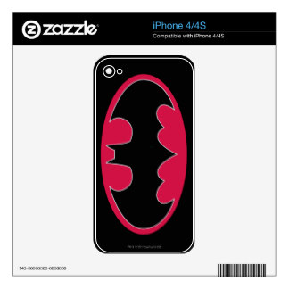 Batman Symbol | Red Black Logo iPhone 4 Skins
