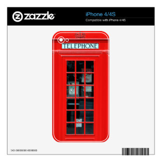 Funny Phone Booth iPhone 4 Skin