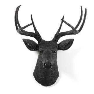 Black Decorative Stag Deer Head