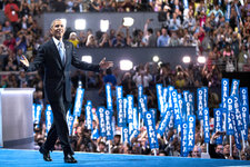 Obama, at Convention, Lays Out Stakes for a Divided Nation