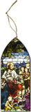 Jesus with the Children Stained Glass Wood Ornament