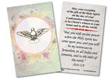 Spring Watercolor Dove Confirmation Holy Card