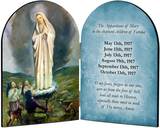 Our Lady of Fatima with Children 100 Year Anniversary Arched Diptych
