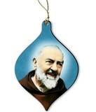 Saint Padre Pio Wood Ornament