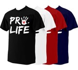 Pro-Life with Handprint T-Shirt