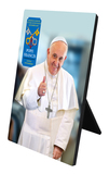 Pope Francis Thumbs Up Commemorative Apostolic Journey Desk Plaque