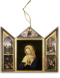 The Virgin, After Sassoferrato Triptych Wood Ornament