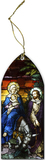 Flight into Egypt II Stained Glass Wood Ornament