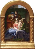 Holy Family with Grandparents Joachim and Anne Desk Shrine