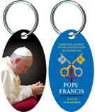 Pope Francis in Prayer Commemorative Apostolic Journey Keychain