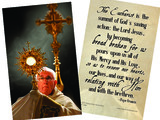 Pope Francis with Monstrance Holy Card