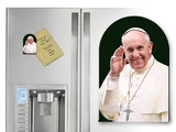 Pope Francis Waving Arched Magnet