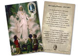 Our Lady of Fatima in Cloud 100 Year Anniversary Holy Card