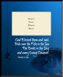 Fishing 'Genesis 1:26' Vertical Picture Frame (Insert Your Photo)
