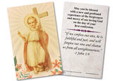 Christ Child First Reconciliation Holy Card