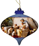 Adoration (Mary and Jesus with Children) by Giuseppe Magni Wood Ornament