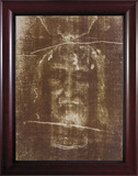 Shroud of Turin Framed Art - Cherry Frame