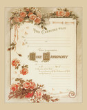 Traditional Marriage Sacrament Certificate with Roses Unframed