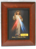Divine Mercy 5x7 Large Wooden Framed Print