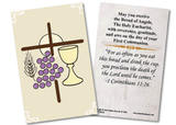 First Communion Symbols Holy Card