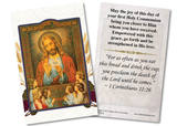 Jesus and the Children First Communion Holy Card
