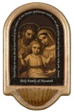 Holy Family of Nazareth Prayer Holy Water Font