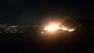 İzmirde makilik alanda yangın- fotoğafralar