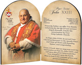 Commemorative Pope John XXIII Sainthood Prayer Arched Diptych