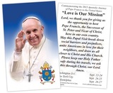Pope Francis U.S. Visit Commemorative Holy Card
