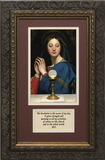 Madonna of the Host Matted with Reflection- Ornate Dark Framed Art