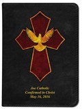 Personalized Catholic Bible with Holy Spirit Cross Cover - Black NABRE