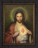 Polish Sacred Heart - Ornate Dark Framed Art