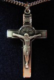 Sterling silver crucifix on an 18 inch stainless chain