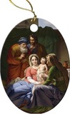 Holy Family with Grandparents Joachim and Anne Porcelain Ornament