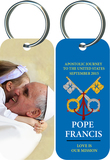 Pope Francis Embracing a Child Commemorative Apostolic Journey Keychain