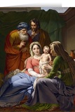 Holy Family with Grandparents Joachim and Anne Greeting Cards