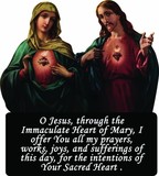 Immaculate & Sacred Heart Cutout Magnet