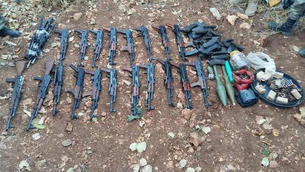 Mardinde PKKya ait çok sayıda silah, patlayıcı ve mühimmat ele geçirildi
