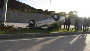 Sinopta otomobil takla attı: 1 yaralı