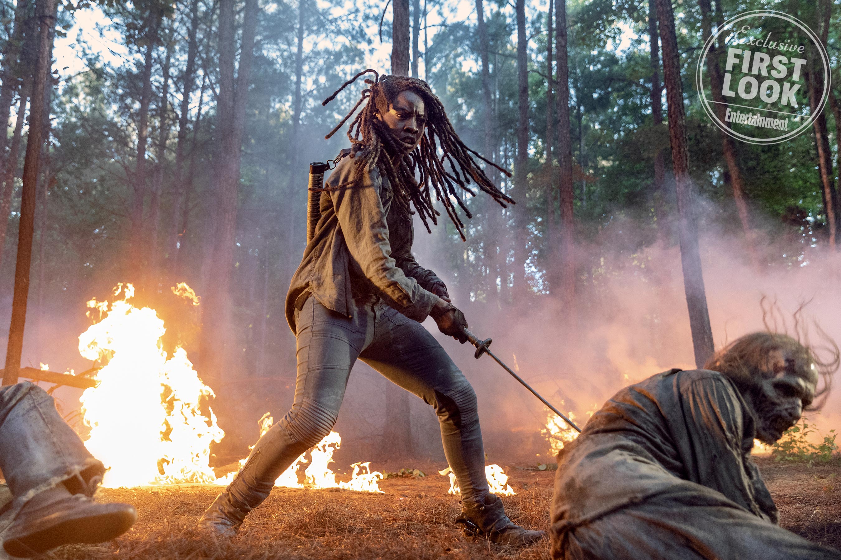 See Michonne in a fiery first image from <em