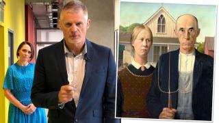Not everyone saw the funny side when Laura Miller and John Beattie recreated American Gothic