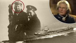 Captain Guy D’Oyly Hughes was cast as a villain after HMS Glorious sank in 1940. His daughter Bridget, right, welcomed new evidence that he was obeying orders