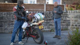 Every night Rob Galvin, landlord of the Feather Star in Wirksworth, Derbyshire, straps two barrels of beer to his motorcycle and delivers to his regulars. His pub is small and has no garden, so he does not expect to be able to reopen in the near future