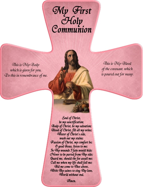 First Communion (Pink) Wall Cross